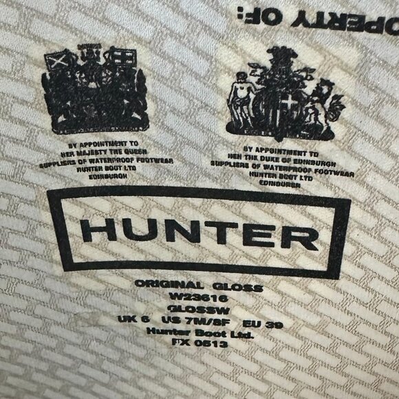 Hunter Women's Original Tall Gloss Boot- BLACK size 8- ***AUTHENTIC*** - Picture 6 of 6